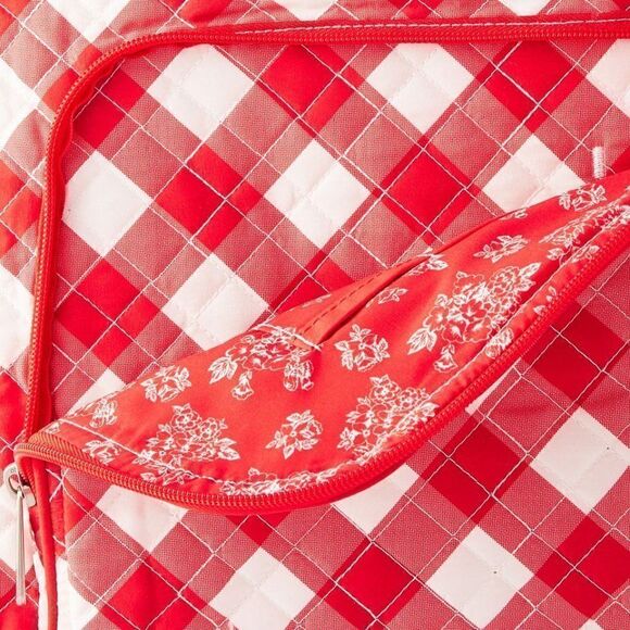 🌹Pioneer Woman Charming Check Weekender Travel Bag Red Floral And Check New 🌹 - Picture 5 of 5